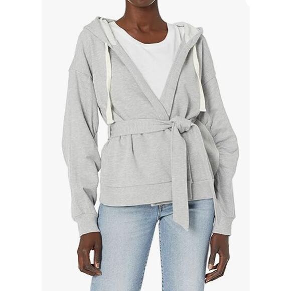 BCBGeneration Women's M- Wrap Front Coatigan Jacket French Terry Knit Cozy-EUC - Picture 1 of 10